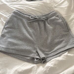 Grey Women's Lounge Shorts with Drawstring